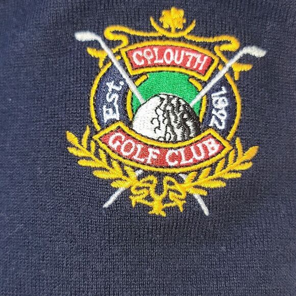 Greg Norman Mens 1/4 Zip Navy Golf Heavy Pullover Lined Wool Blend Sweater L - Picture 5 of 10